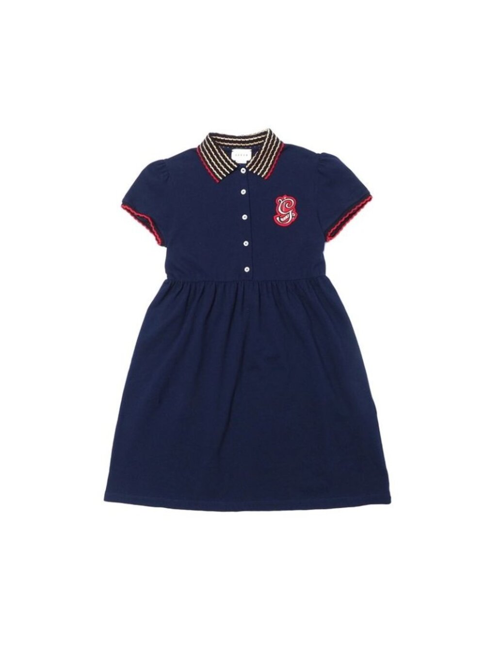 Gucci Dress Size 12 Short Sleeve Polo Logo Button